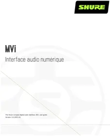 Notice SHURE MVI Interface audio