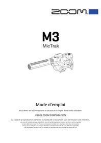 Notice ZOOM M3 MICTRAK Enregistreur de voix