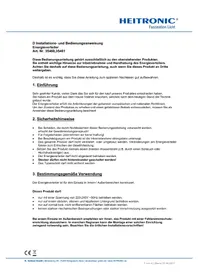 Notice Heitronic 35461 Prise murale