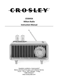 Notice Crosley MILTON CR3043A Radio