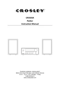 Notice Crosley PARKER CR3503A Radio