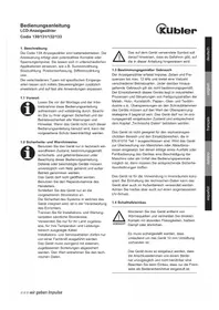 Notice Kübler CODIX 130 équipements de mesure