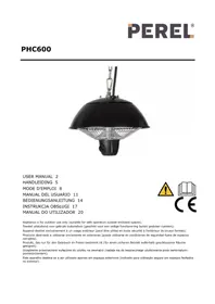 Notice Perel PHC600 Aquecimento