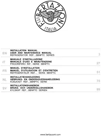 Notice BERTAZZONI REF604BBNPTCS Fridge