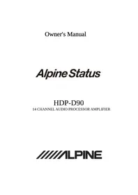 Notice ALPINE HDPD90 Recepteur