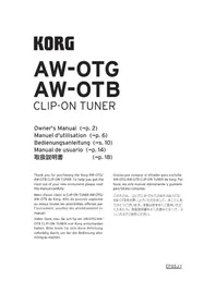 Notice KORG AWOTB Ampli guitare