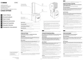 Notice YAMAHA CASESTP200 Haut-parleurs