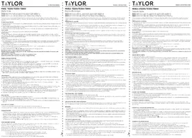 Notice Taylor TE22OS Balances de cuisine