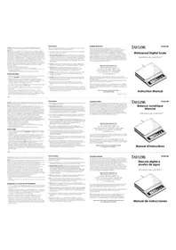 Notice Taylor TE10CSW Balances de cuisine