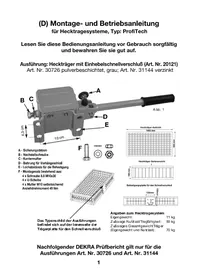 Notice Berger & Schröter 20234 Porte-vélo