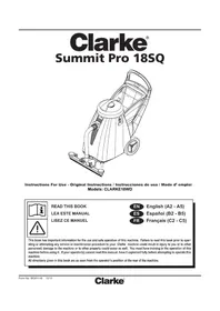 Notice Clarke SUMMIT PRO 18SQ Aspiradora