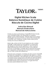 Notice Taylor 1020NFS Básculas de cocina