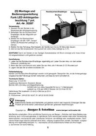 Notice Berger & Schröter 20287 Lampe