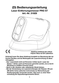 Notice Berger & Schröter 31929 Télémètre
