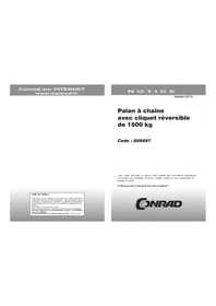 Notice Berger & Schröter 60317 Palan à chaîne