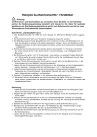 Notice Berger & Schröter 30222 Éclairage