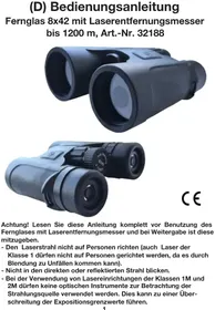 Notice Berger & Schröter 32188 Jumelles