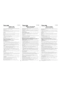 Notice Taylor TE11FT Balances de cuisine