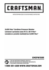 Notice Craftsman CMCPW1500 Pressure washer