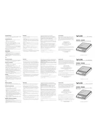 Notice Taylor TE10SSW Balances de cuisine