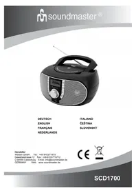 Notice Soundmaster SCD1700 Cd-spieler/rekorder