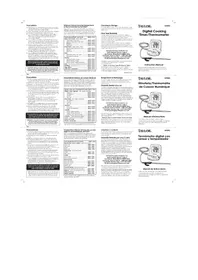 Notice Taylor 1470FS Minuteur de cuisine