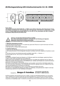 Notice Berger & Schröter 20298 Éclairage