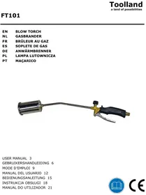 Notice Toolland FT101 Gas burner