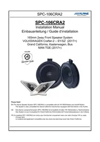 Notice ALPINE SPC106CRA2 Auto-Lautsprecher