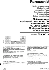 Notice PANASONIC SCAKX710E Hi-Fi anlæg