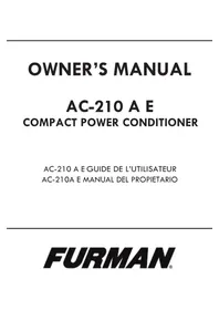 Notice Furman AC210 AE Conditionneur d'énergie