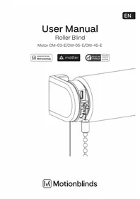 Notice EVE MOTIONBLINDS CM03E Store roulant