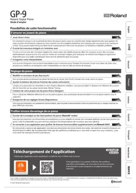 Notice ROLAND GP9 Piano numérique