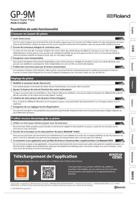 Notice ROLAND GP9M Clavier numérique