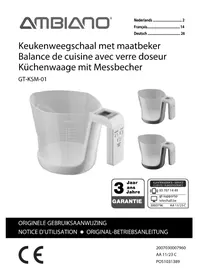 Notice Ambiano GTKSM01 Keukenweegschalen