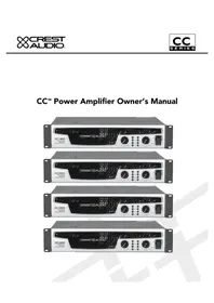 Notice CREST AUDIO CC 1800 Recepteur
