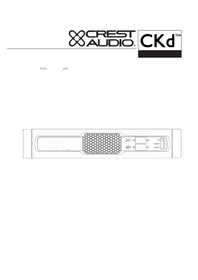 Notice CREST AUDIO CKD 1208 Recepteur