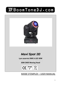 Notice BOOMTONEDJ MAXI SPOT 30 Éclairage