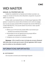Notice CME WIDI MASTER Clavier MIDI