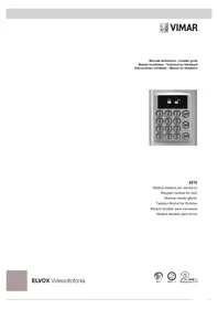Notice Vimar ELVOX 8016 Sistema di controllo accessi