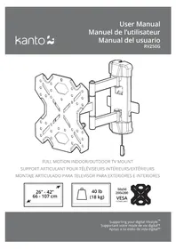 Notice Kanto RV250G Support mural pour téléviseur