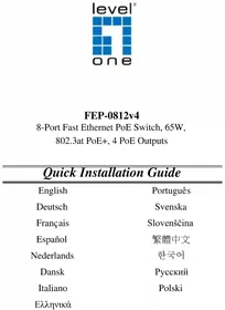 Notice LEVELONE FEP0800 Commutateur