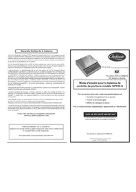 Notice Globe GPS10S Balances de cuisine