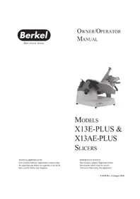Notice Berkel X13AEPLUS Trancheuse
