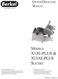 Notice Berkel X13EPLUS Trancheuse