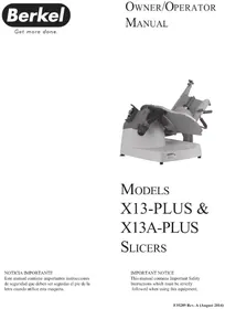 Notice Berkel X13PLUS Trancheuse