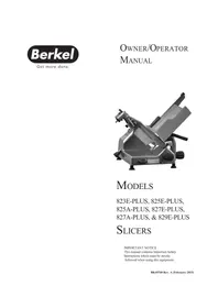 Notice Berkel 823EPLUS Trancheuse