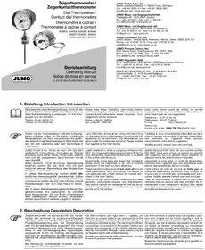 Notice Jumo 00512083 Thermostat
