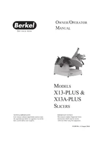 Notice Berkel X13APLUS Trancheuse