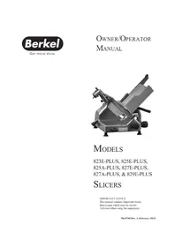 Notice Berkel 827EPLUS Trancheuse